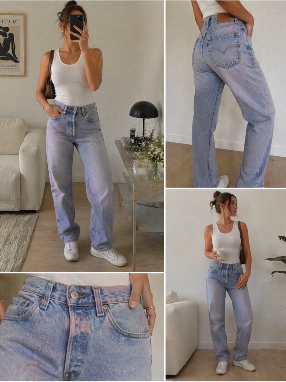 Levi’s 501 ’90s Women’s Jeans W28 L32 Light Wash Straight Leg High Rise Casual